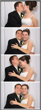 photostrip of bride and groom